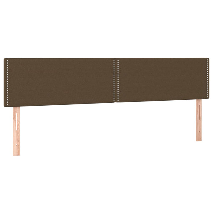 kontinentalseng med madras 200x200 cm stof mørkebrun