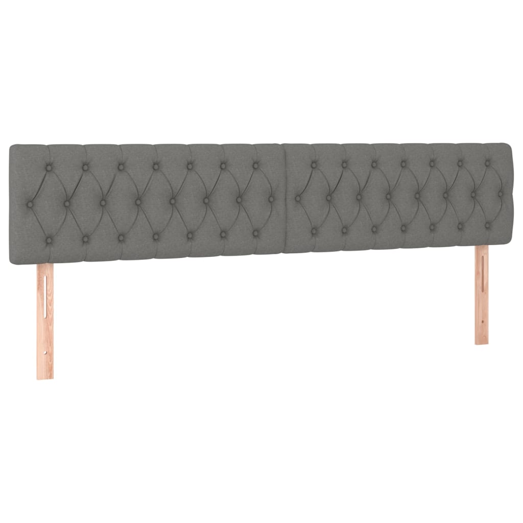 kontinentalseng med madras 200x200 cm stof mørkegrå