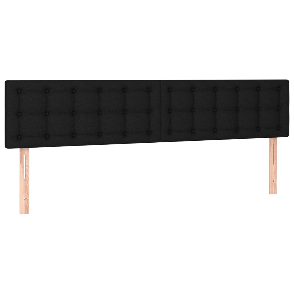 kontinentalseng med madras 200x200 cm stof sort