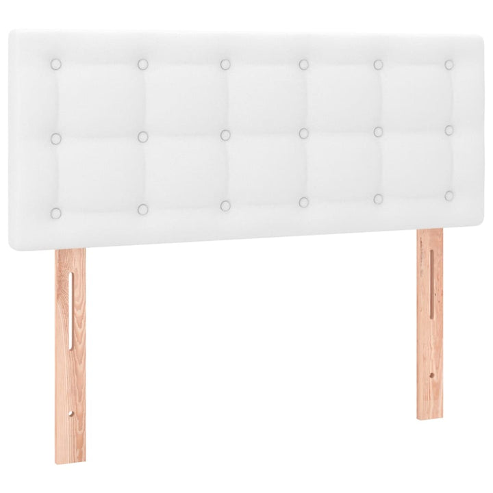 kontinentalseng med madras 90x190 cm kunstlæder hvid