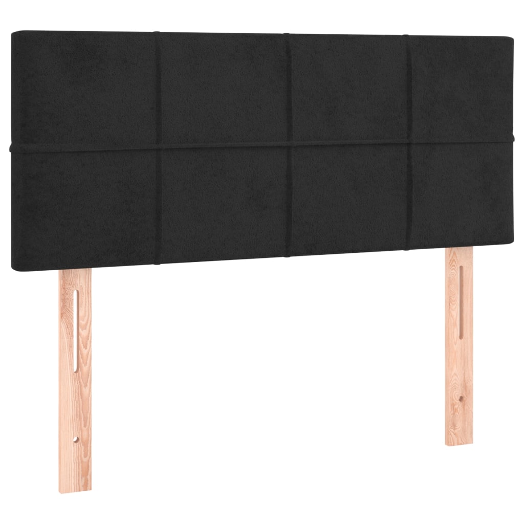 kontinentalseng med madras 80x200 cm fløjl sort