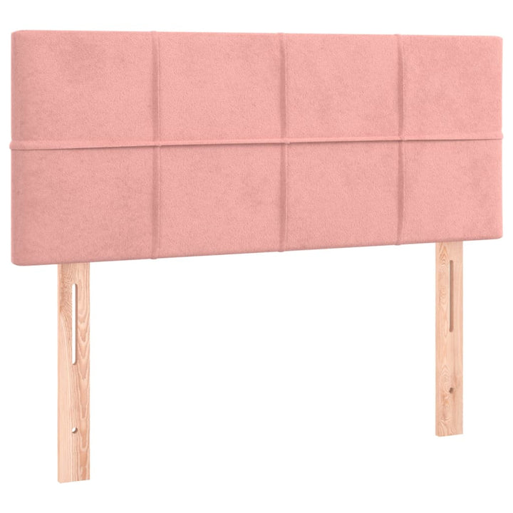 kontinentalseng med madras 80x200 cm fløjl lyserød