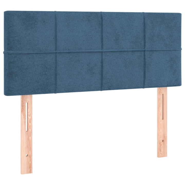 kontinentalseng med madras 90x190 cm fløjl mørkeblå