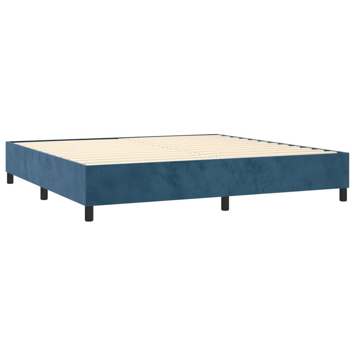 kontinentalseng med madras 90x190 cm fløjl mørkeblå
