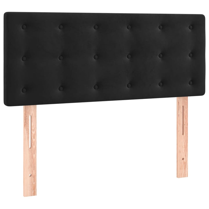kontinentalseng med madras 80x200 cm fløjl sort