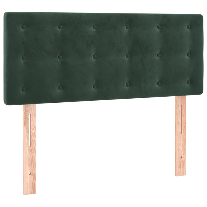 kontinentalseng med madras 80x200 cm fløjl mørkegrøn