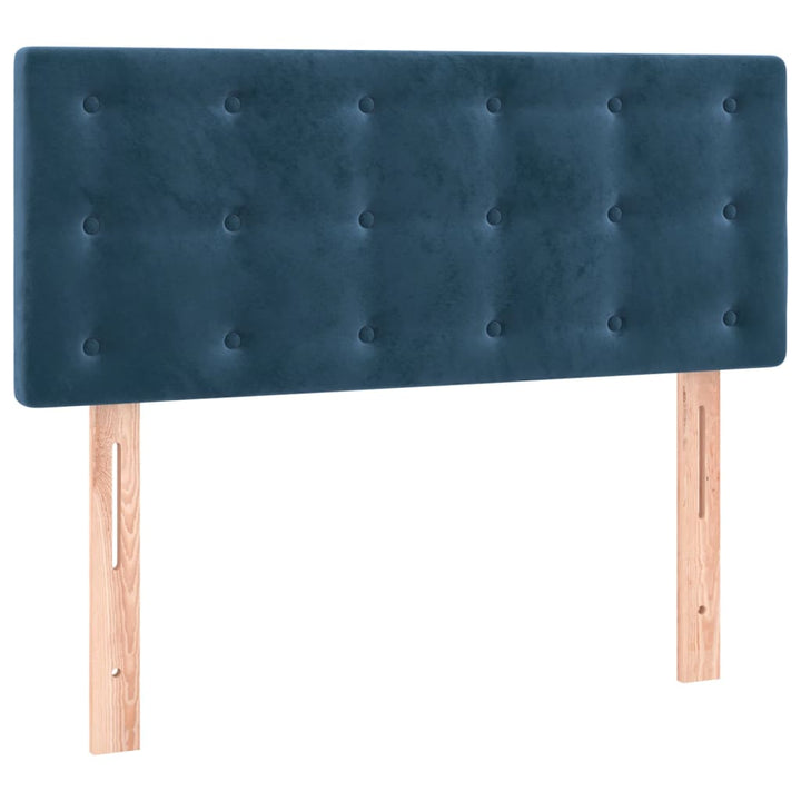 kontinentalseng med madras 80x200 cm fløjl mørkeblå