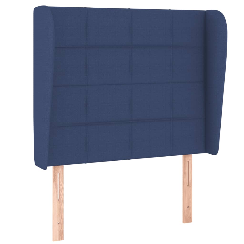 kontinentalseng med madras 80x200 cm stof blå