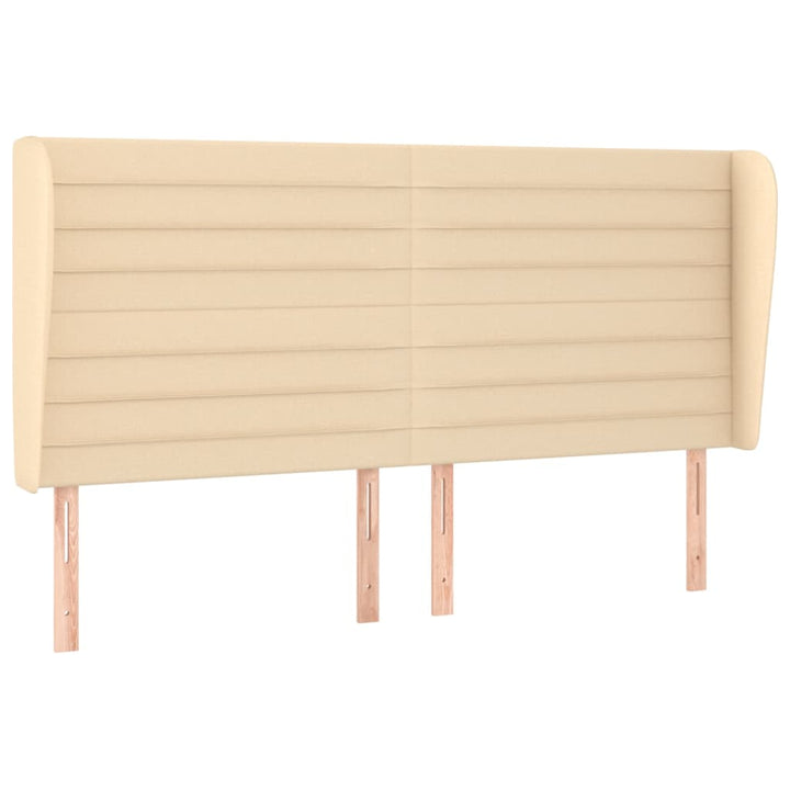 kontinentalseng med madras 200x200 cm stof cremefarvet