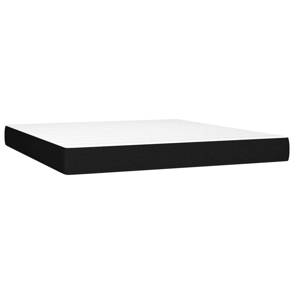 kontinentalseng med madras 200x200 cm stof sort