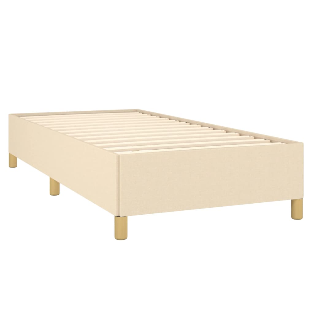kontinentalseng med madras 80x200 cm stof cremefarvet