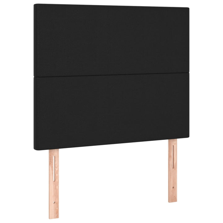 kontinentalseng med madras 80x200 cm kunstlæder sort