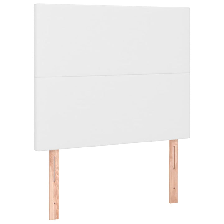 kontinentalseng med madras 90x190 cm kunstlæder hvid