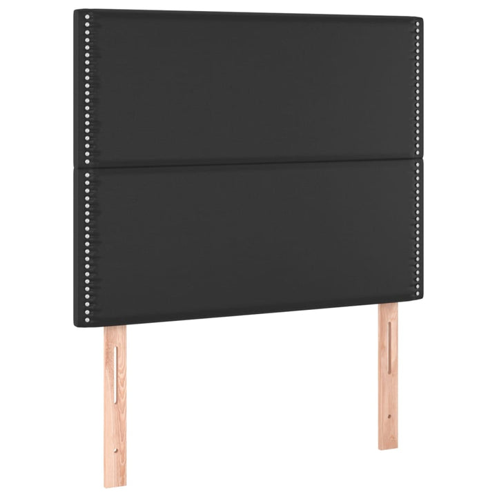 kontinentalseng med madras 80x200 cm kunstlæder sort