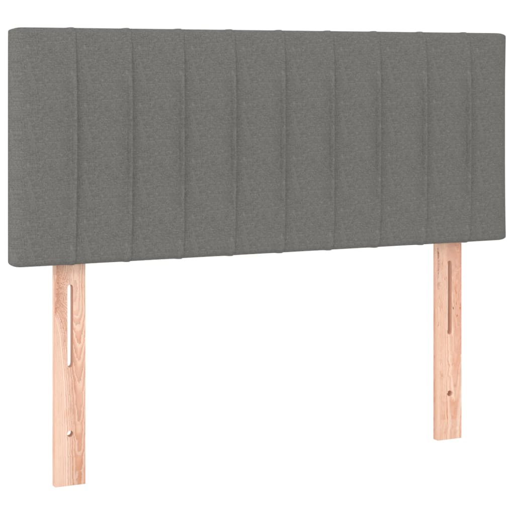 kontinentalseng med madras 80x200 cm stof mørkegrå