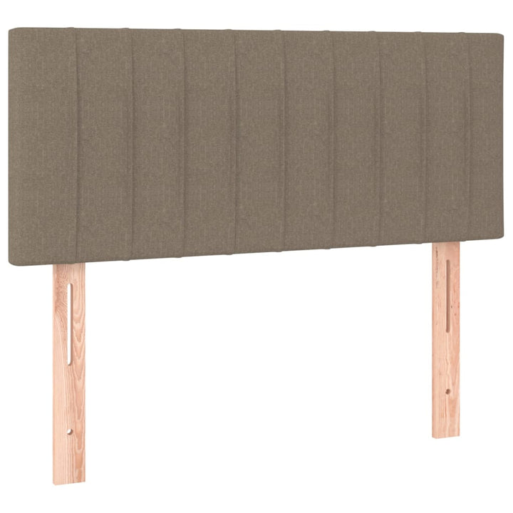 kontinentalseng med madras 90x190 cm stof gråbrun