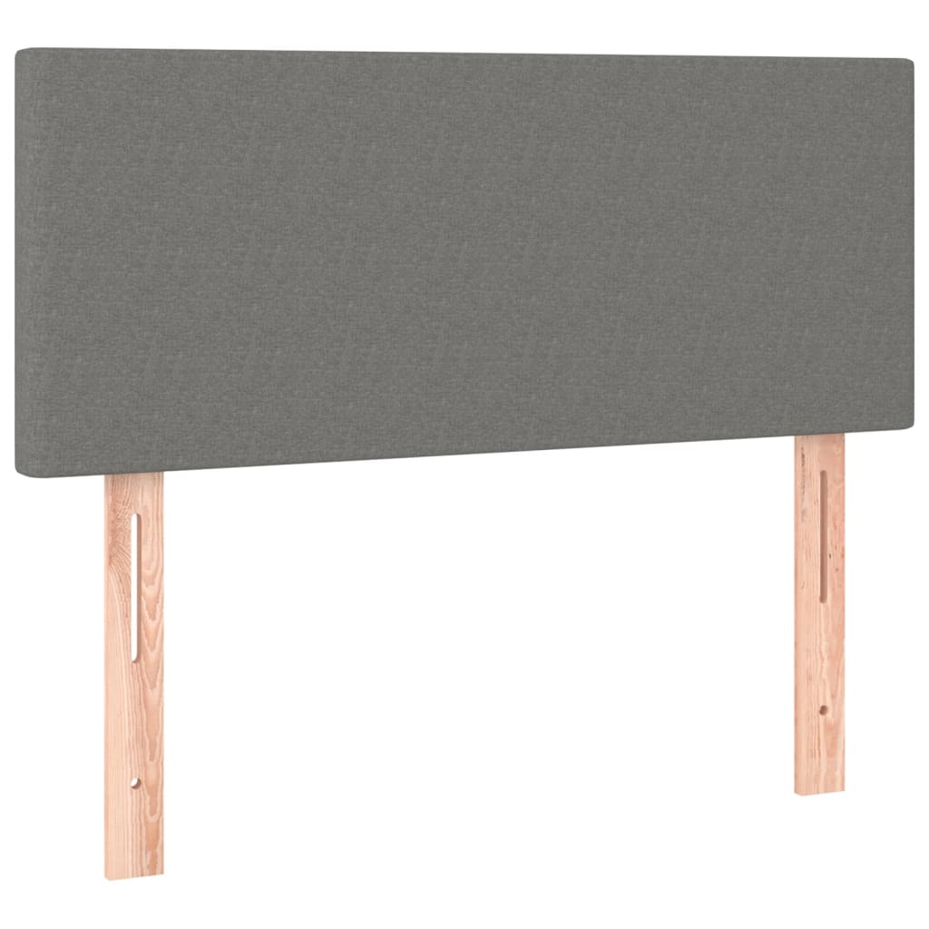kontinentalseng med madras 80x200 cm stof mørkegrå