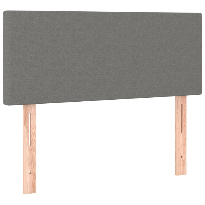kontinentalseng med madras 80x200 cm stof mørkegrå