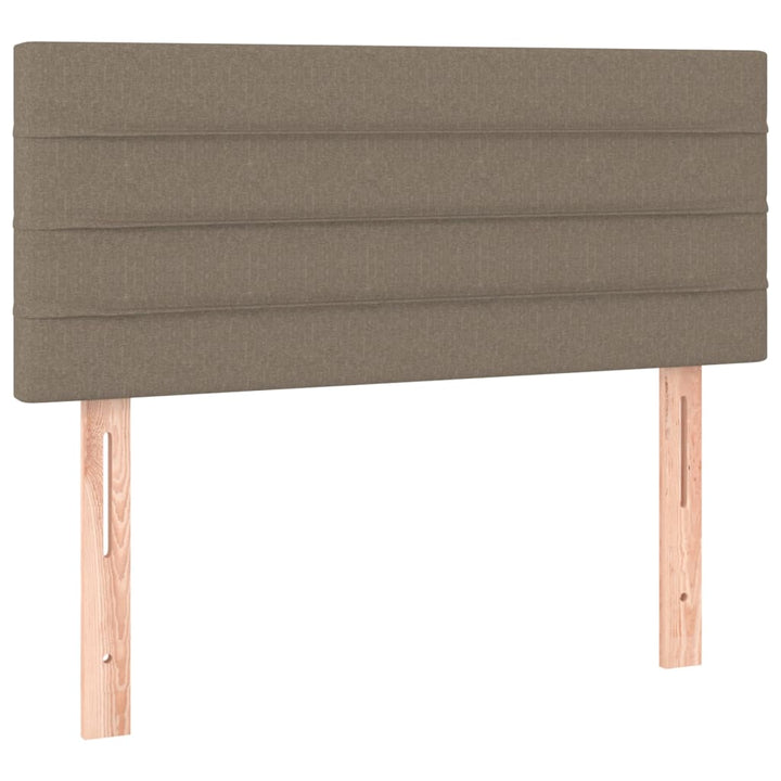 kontinentalseng med madras 90x190 cm stof gråbrun