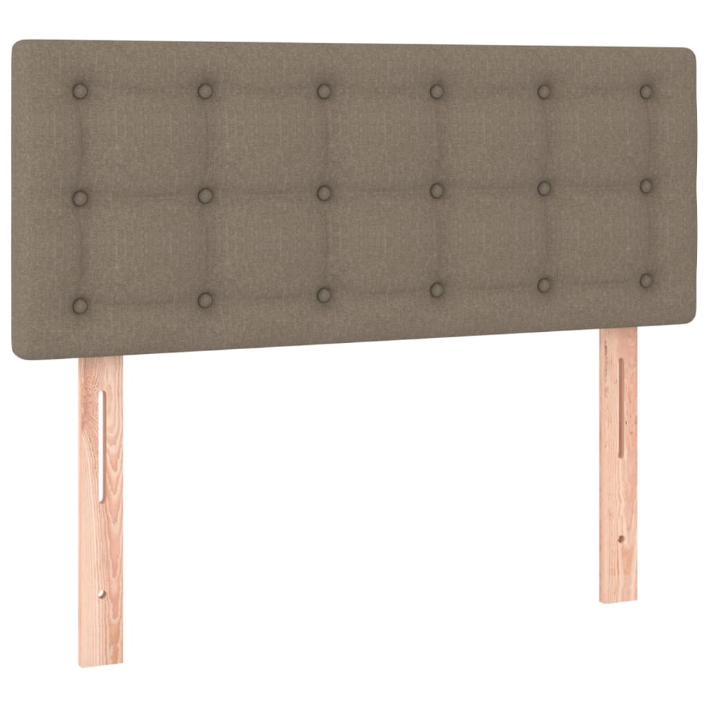 kontinentalseng med madras 90x190 cm stof gråbrun