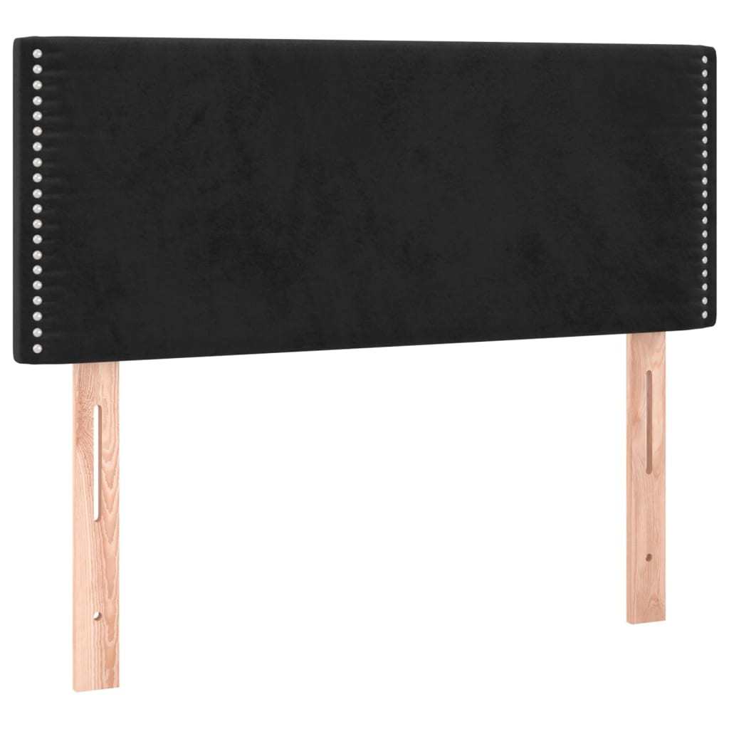 kontinentalseng med madras 90x190 cm fløjl sort