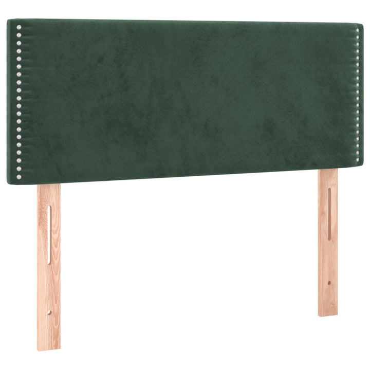 kontinentalseng med madras 90x190 cm fløjl mørkegrøn