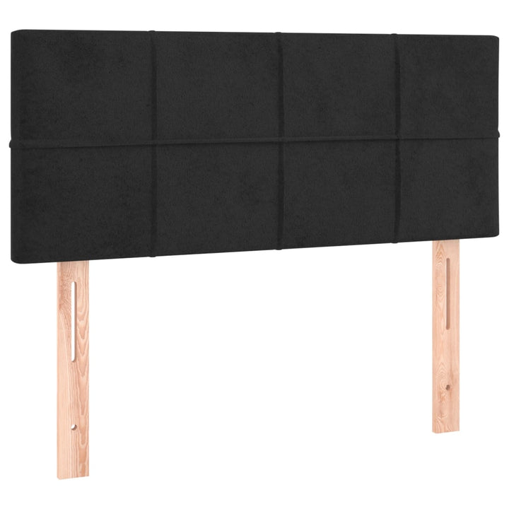 kontinentalseng med madras 80x200 cm fløjl sort