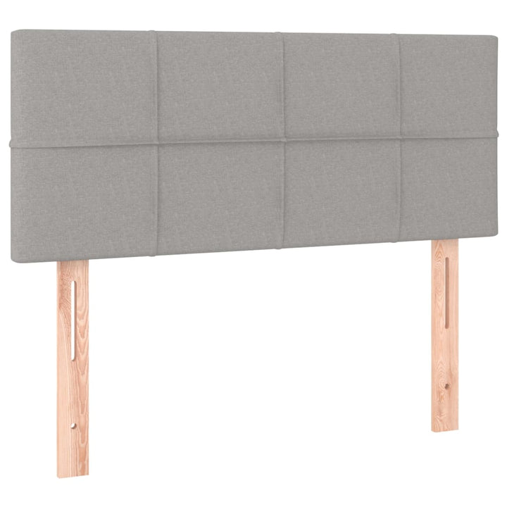 kontinentalseng med madras 90x190 cm fløjl lysegrå