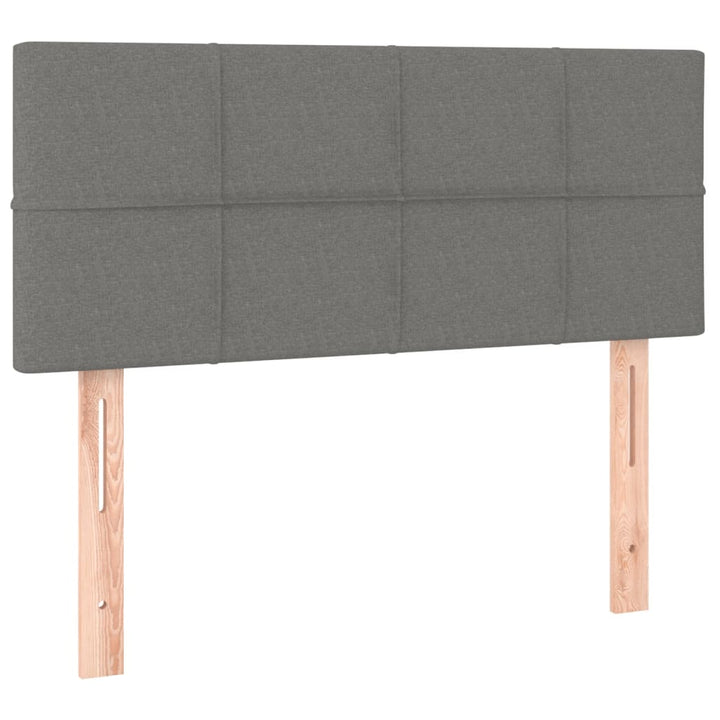 kontinentalseng med madras 90x190 cm fløjl mørkegrå