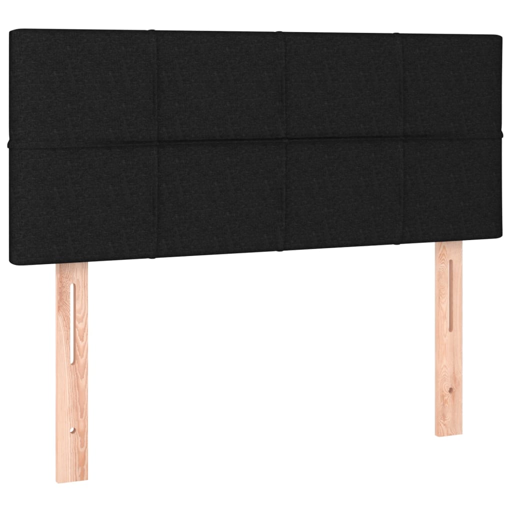 kontinentalseng med madras 90x190 cm fløjl sort