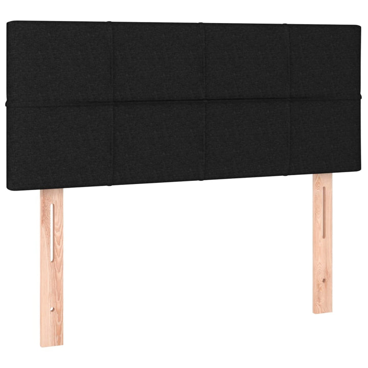 kontinentalseng med madras 90x190 cm fløjl sort