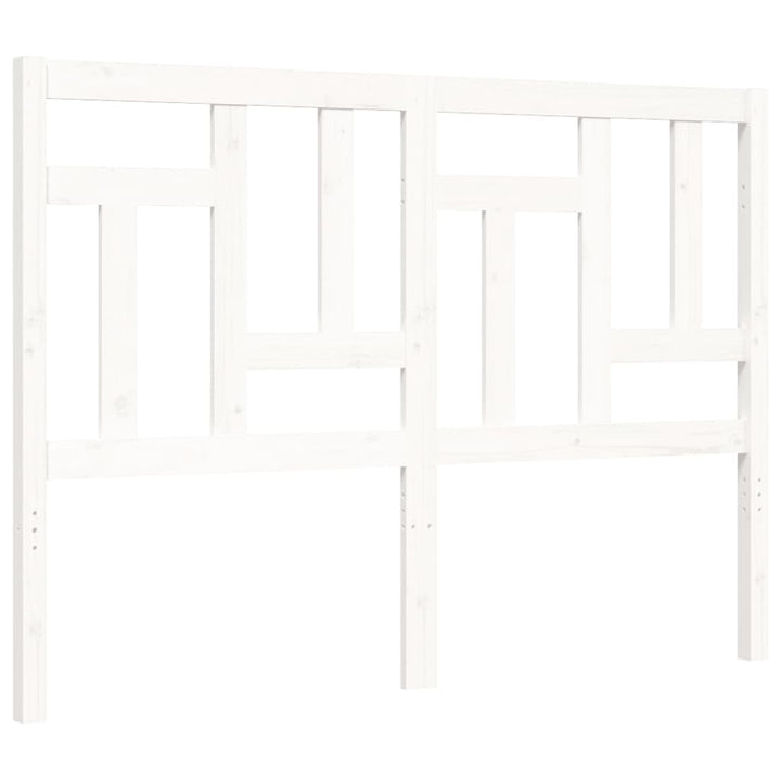 sengeramme med sengegavl 140x200 cm massivt træ hvid