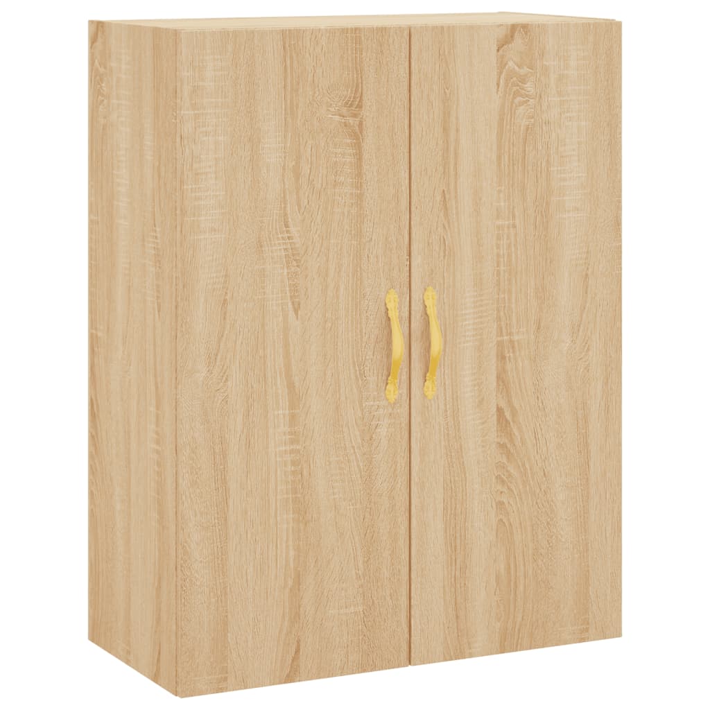 vægskabe 2 stk. 69,5x34x90 cm sonoma-eg