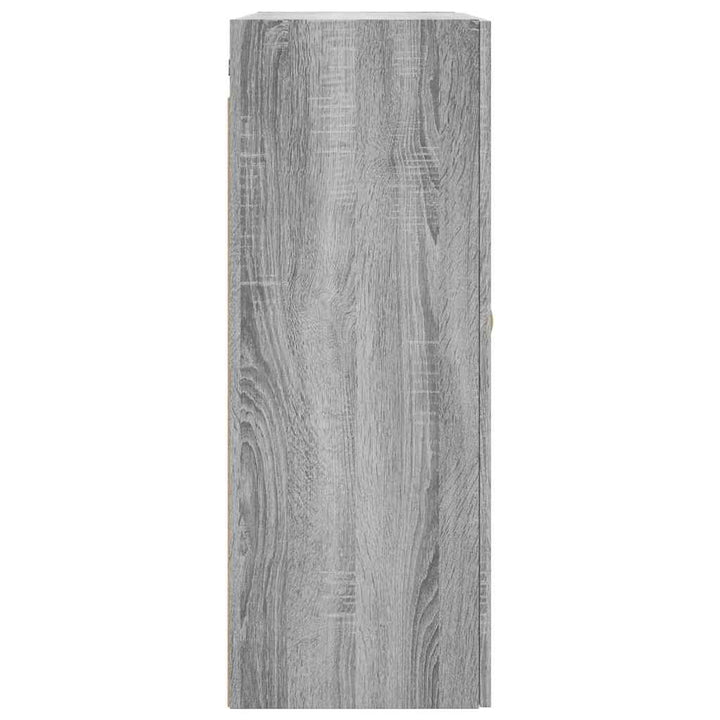 vægskabe 2 stk. 69,5x34x90 cm grå sonoma-eg