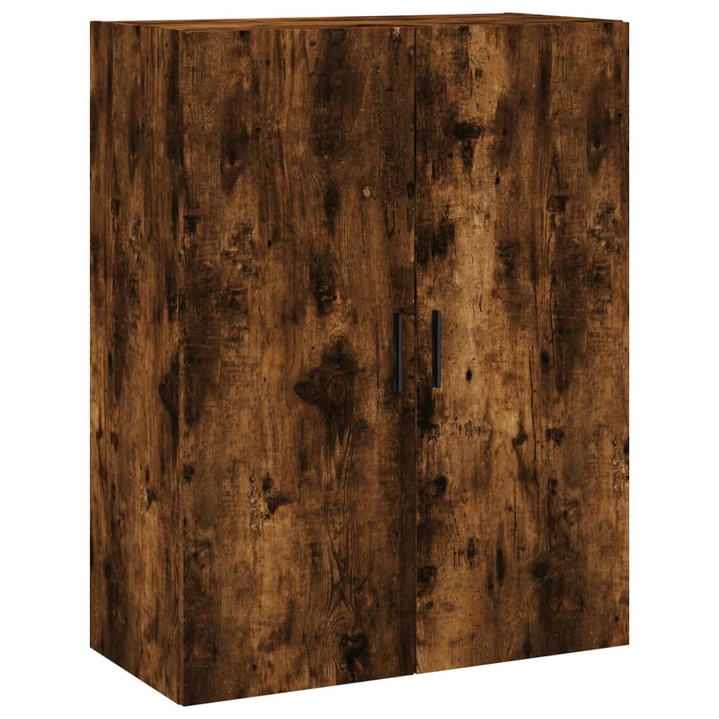 vægskabe 2 stk. 69,5x34x90 cm røget sonoma-eg
