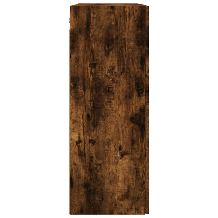 vægskabe 2 stk. 69,5x34x90 cm røget sonoma-eg