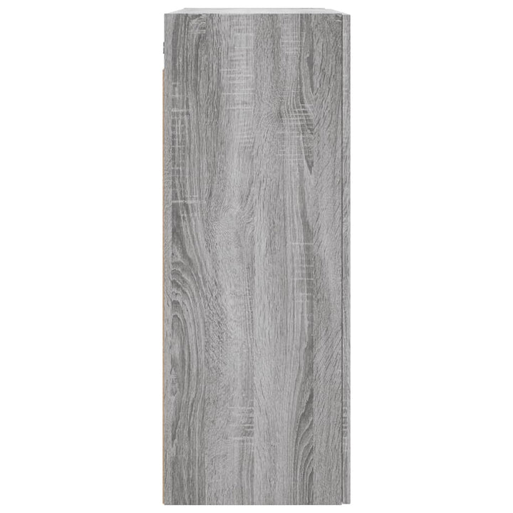 vægskabe 2 stk. 69,5x34x90 cm grå sonoma-eg