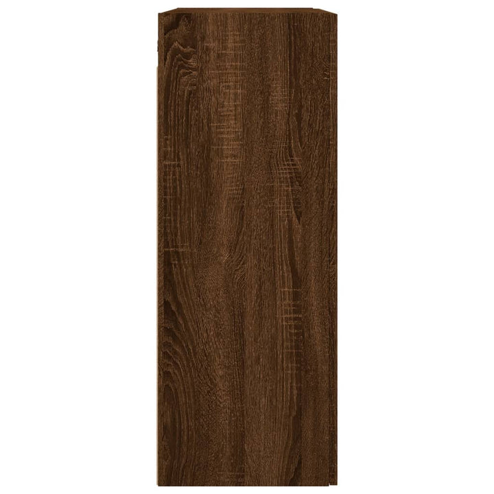 vægskabe 2 stk. 69,5x34x90 cm brun egetræsfarve