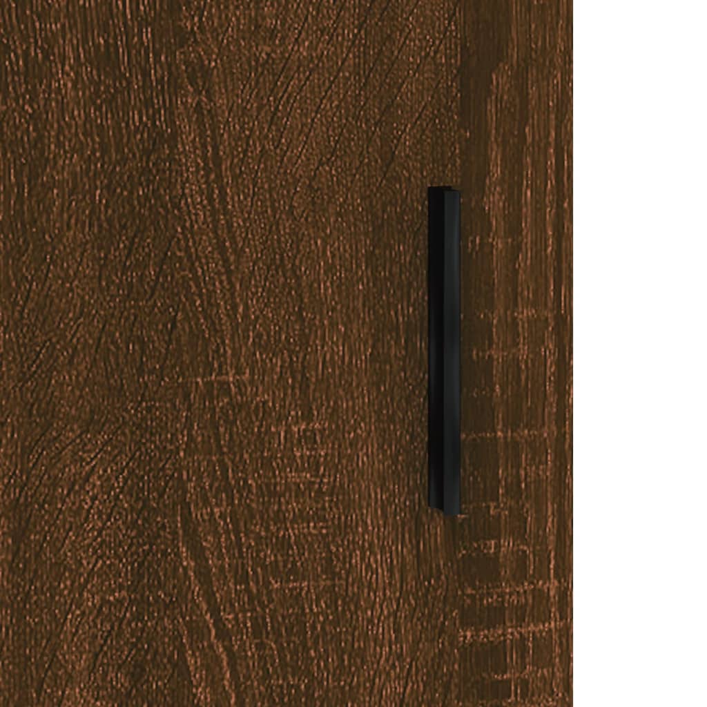 vægskabe 2 stk. 69,5x34x90 cm brun egetræsfarve