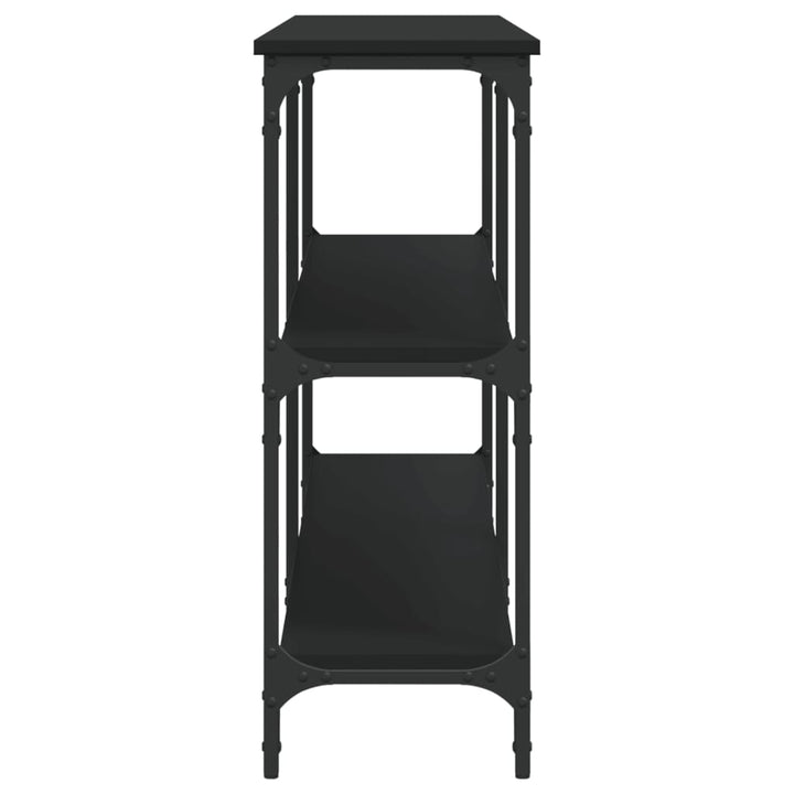 konsolbord 200x29x75 cm konstrueret træ sort