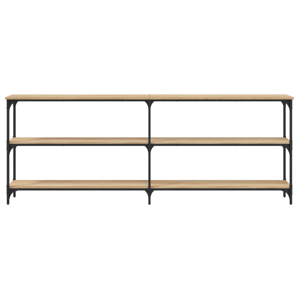 konsolbord Sonoma eg 200x29x75 cm konstrueret træ