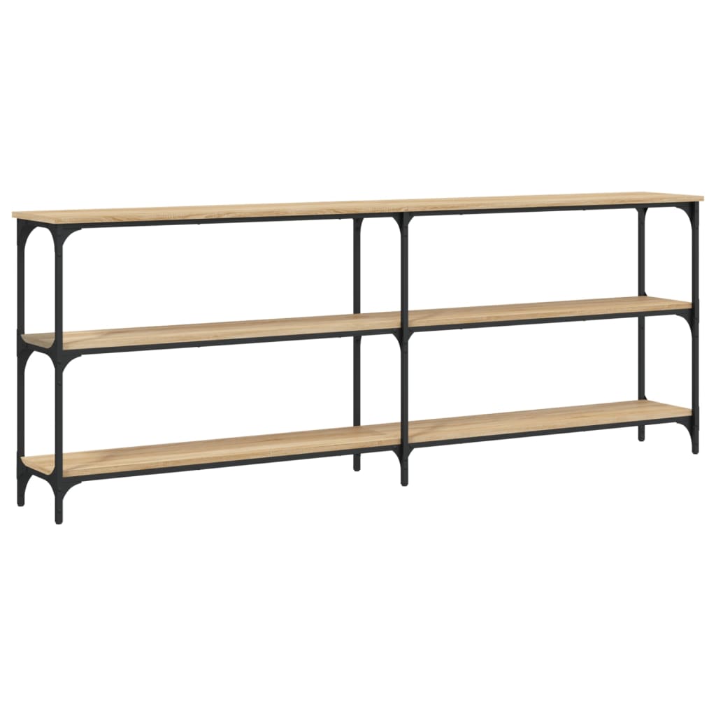 konsolbord Sonoma eg 200x29x75 cm konstrueret træ