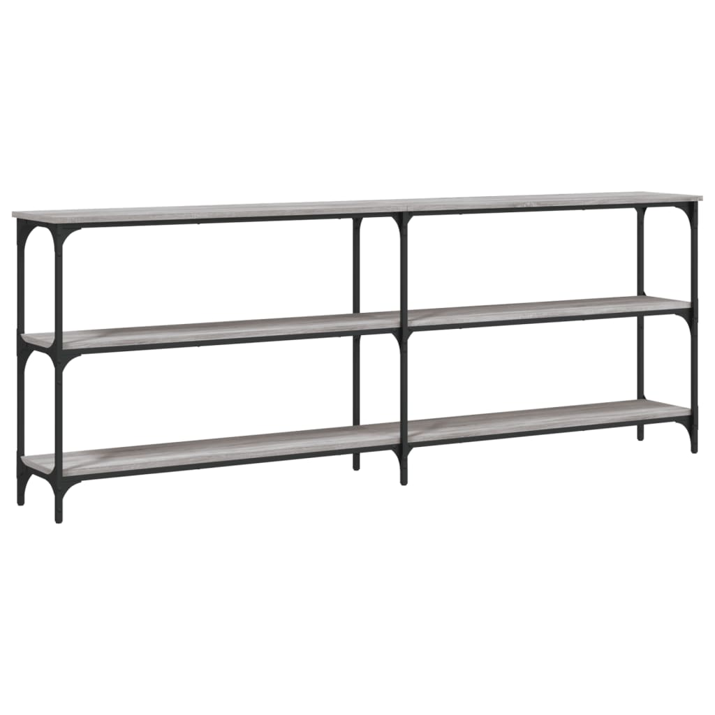 konsolbord 200x29x75 cm konstrueret træ grå sonoma-eg