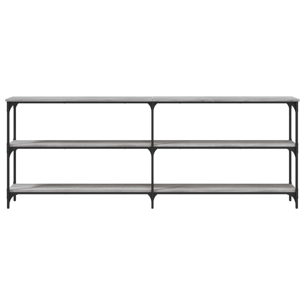 konsolbord 200x29x75 cm konstrueret træ grå sonoma-eg