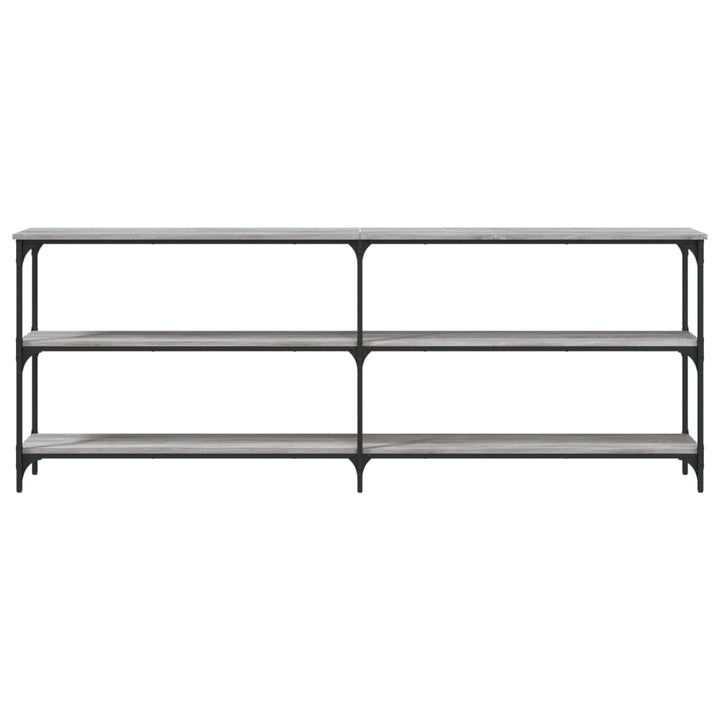 konsolbord 200x29x75 cm konstrueret træ grå sonoma-eg