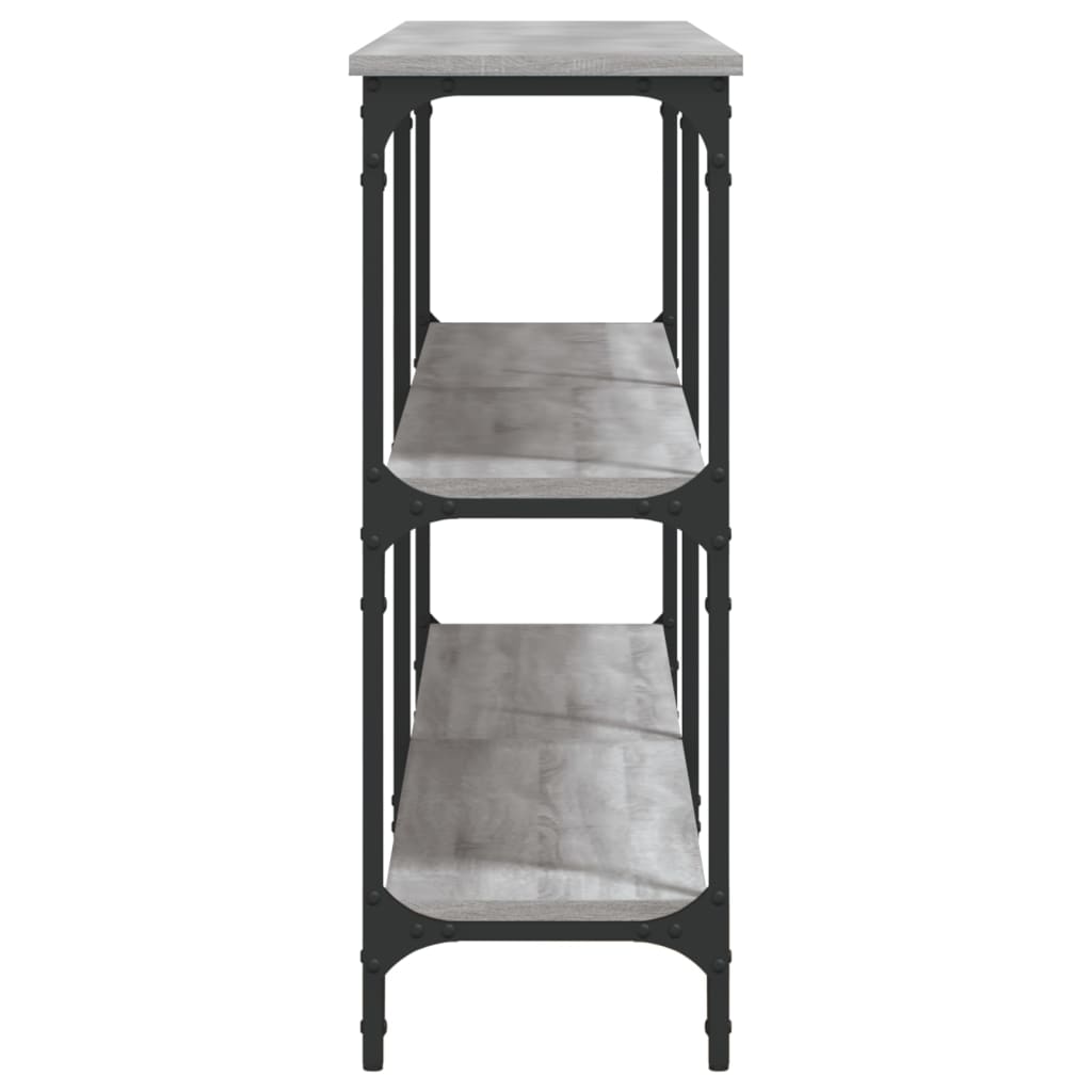 konsolbord 200x29x75 cm konstrueret træ grå sonoma-eg