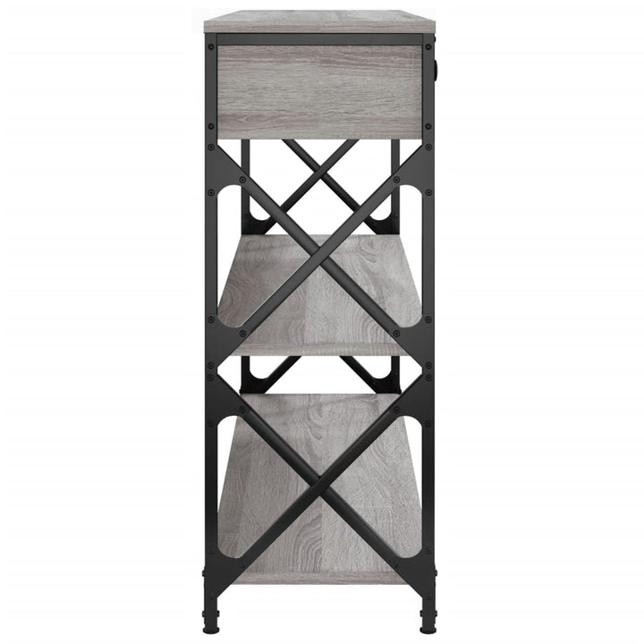 konsolbord 100x28x75 cm konstrueret træ grå sonoma-eg