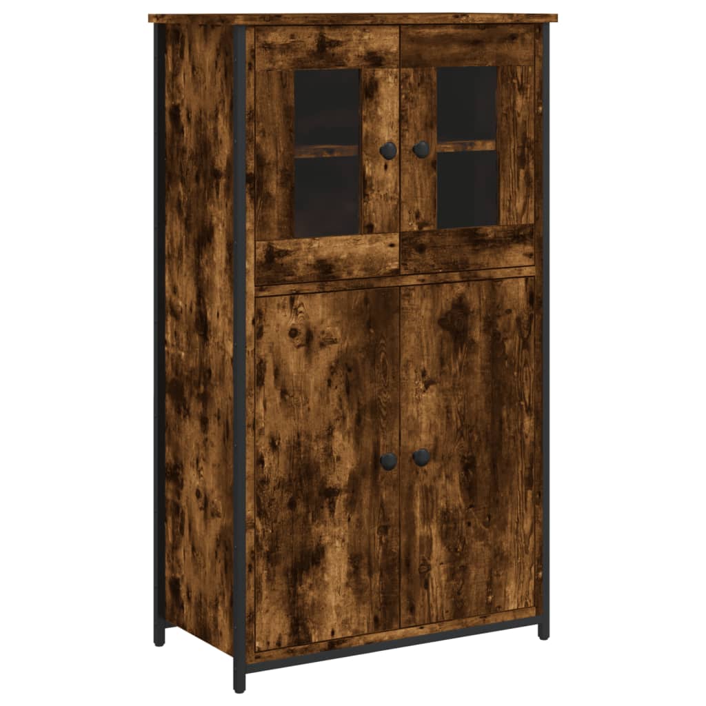 skab 62x32x106,5 cm konstrueret træ røget egetræsfarve