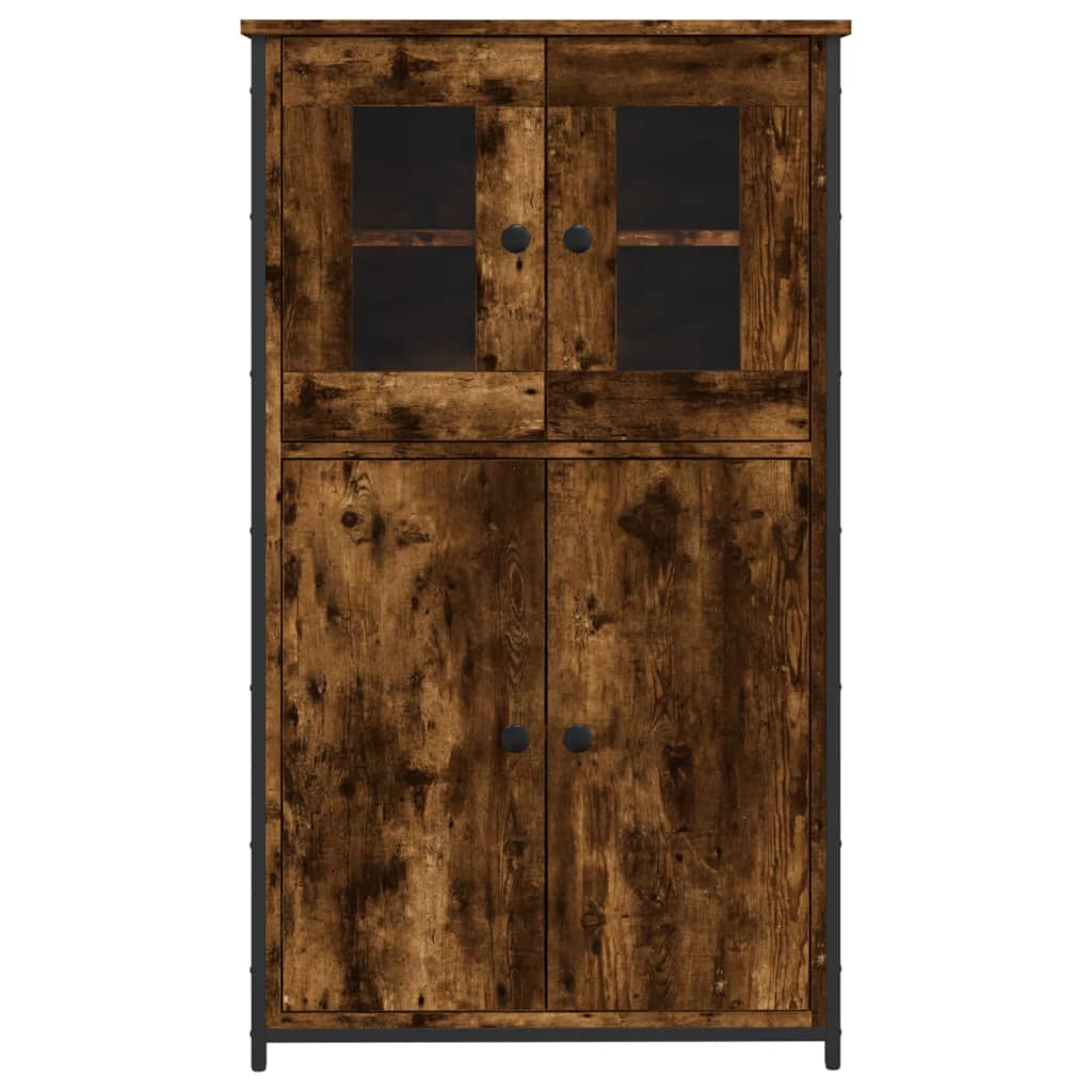 skab 62x32x106,5 cm konstrueret træ røget egetræsfarve