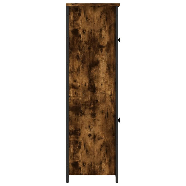 skab 62x32x106,5 cm konstrueret træ røget egetræsfarve